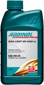 Моторное масло ADDINOL Giga Light, Motorenol MV 0530 LL SAE 5w30, 1л